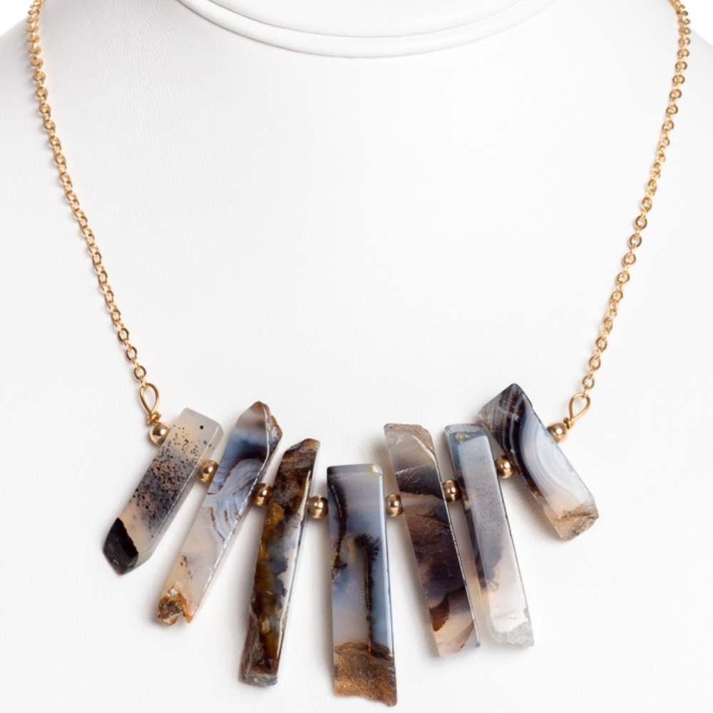 Montana Agate Aztec Necklace
